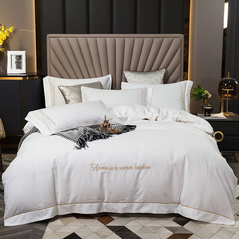 Exclusive Brushed Bedding Set | Soft Brushed Sheets Queen King — White — Size Increase — Alternate View 12