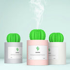 Exclusive Cactus Ultrasonic Aroma Essential Oil Diffuser — Grey — Size USB — Front View