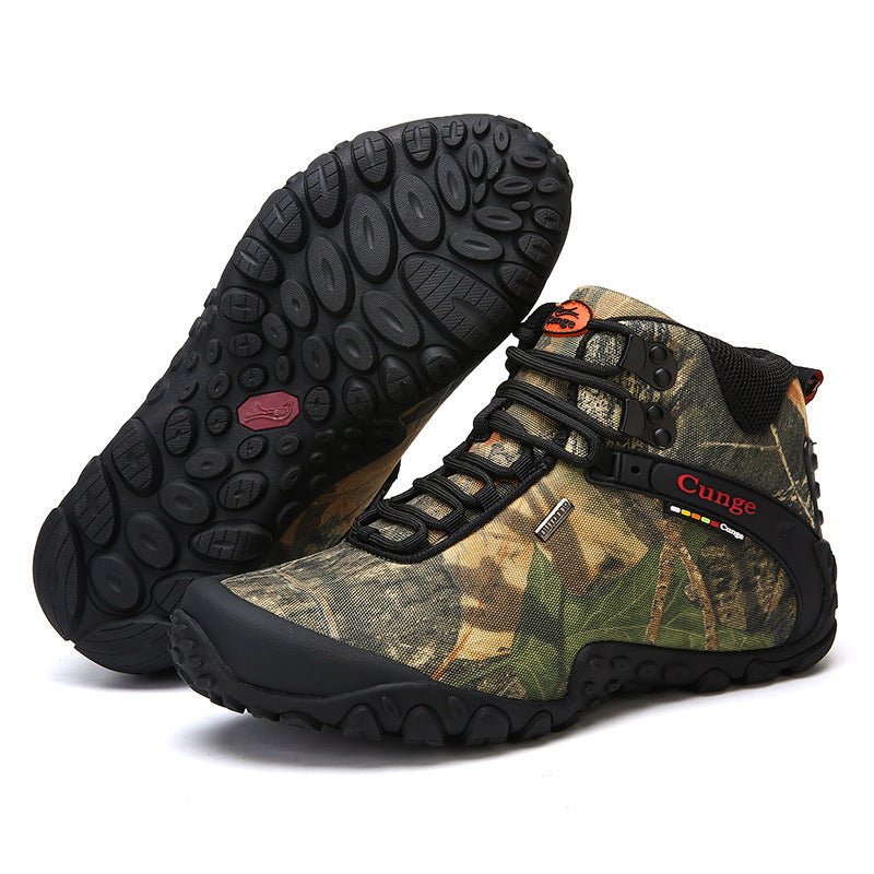Exclusive Camouflage Hiking Boots | Outdoor Gear — Camouflage — Size 39 — Top View