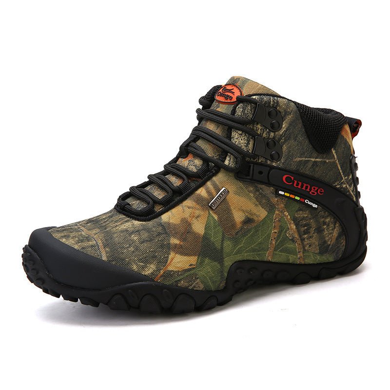 Exclusive Camouflage Hiking Boots | Outdoor Gear — Camouflage — Size 39 — Back View