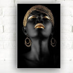 Exclusive Canvas Painting — Black — Size 45x90cm — Front View