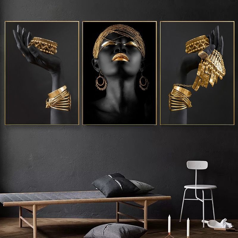 Exclusive Canvas Painting — Black — Size 45x90cm — Alternate View 10