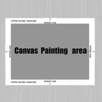 Exclusive Canvas Painting — Black — Size 45x90cm — Back View