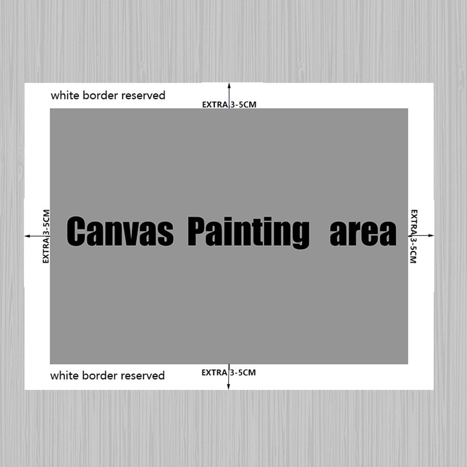 Exclusive Canvas Painting — Black — Size 45x90cm — Back View
