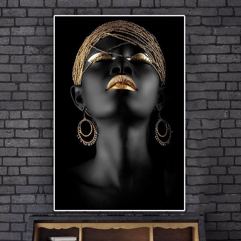 Exclusive Canvas Painting — Black — Size 45x90cm — Lifestyle View