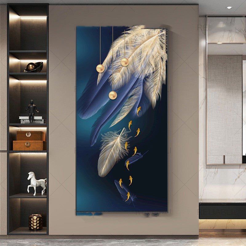 Exclusive Canvas Painting Core Framed Frameless Nordic High-definition Inkjet — 1Style — Size 20x40cm — Front View