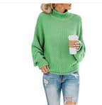 Exclusive Cardigan Thick Thread Turtleneck Pullover — Apricot — Size 2XL — Alternate View 15