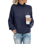 Exclusive Cardigan Thick Thread Turtleneck Pullover — Apricot — Size 2XL — Alternate View 10