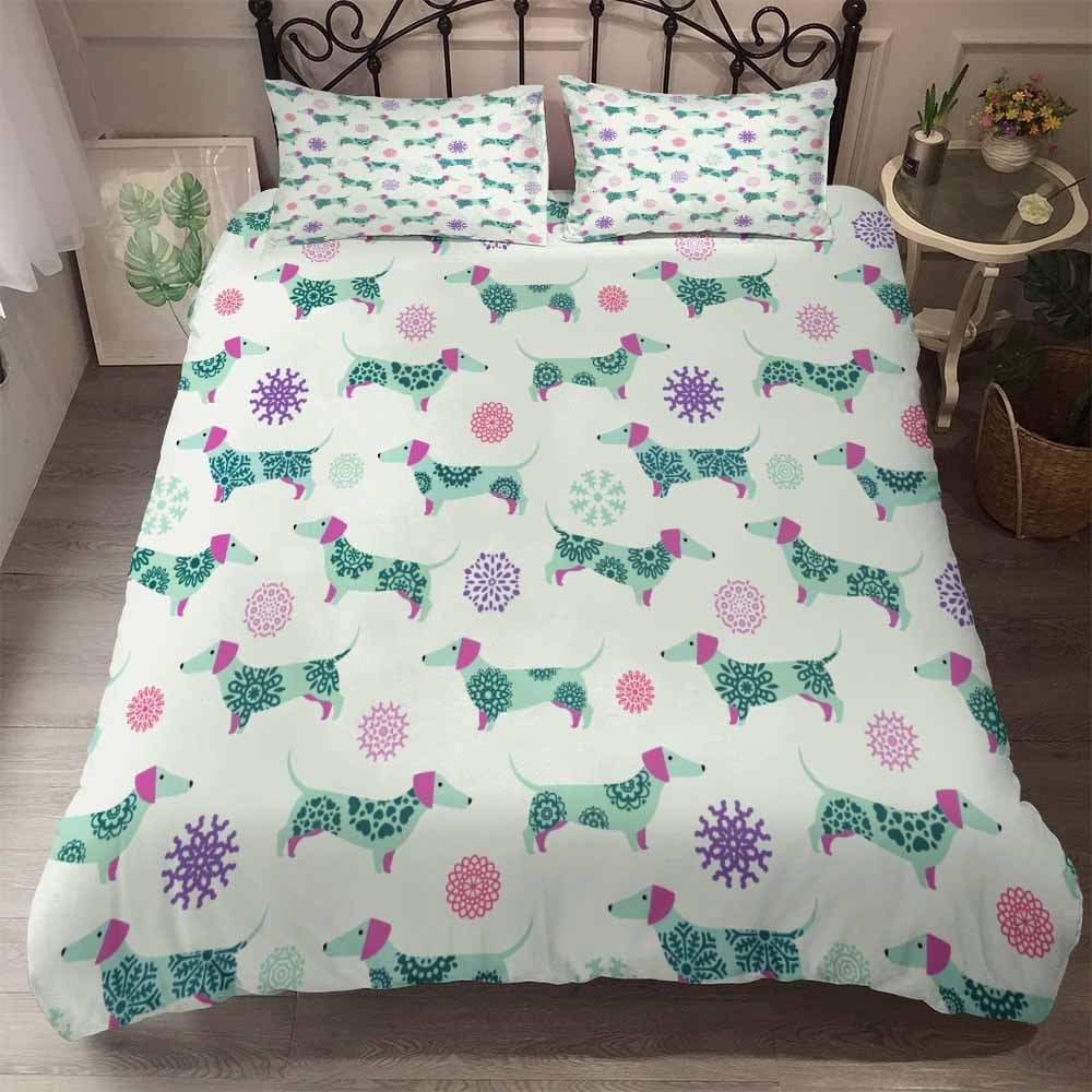 Exclusive Kids Cartoon Bedding Set — Green — Size 228x228cm — Side View