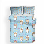 Exclusive Kids Cartoon Bedding Set — Green — Size 228x228cm — Back View