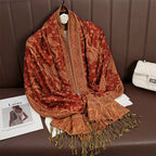 Exclusive Women's Printed Warm Scarf — No 12 Color — Size 70x180 — Alternate View 14