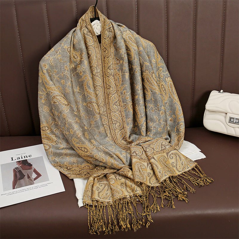 Exclusive Women's Printed Warm Scarf — No 12 Color — Size 70x180 — Alternate View 22