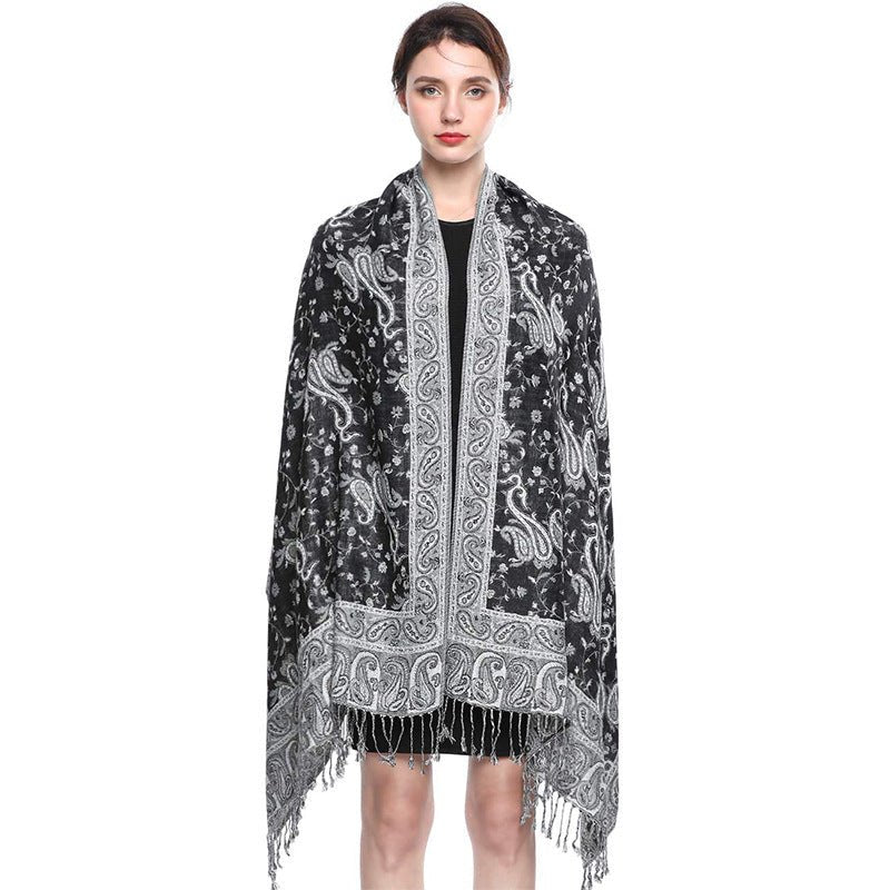 Exclusive Women's Printed Warm Scarf — No 12 Color — Size 70x180 — Alternate View 30
