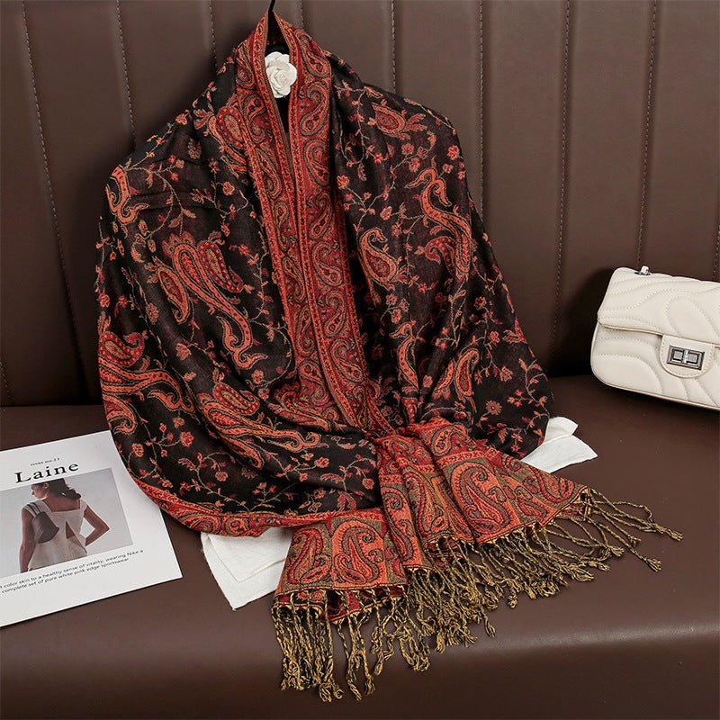 Exclusive Women's Printed Warm Scarf — No 12 Color — Size 70x180 — Alternate View 20