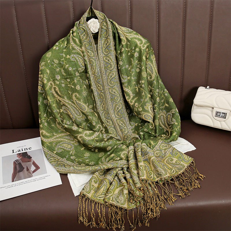 Exclusive Women's Printed Warm Scarf — No 12 Color — Size 70x180 — Alternate View 19