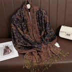 Exclusive Women's Printed Warm Scarf — No 12 Color — Size 70x180 — Alternate View 24