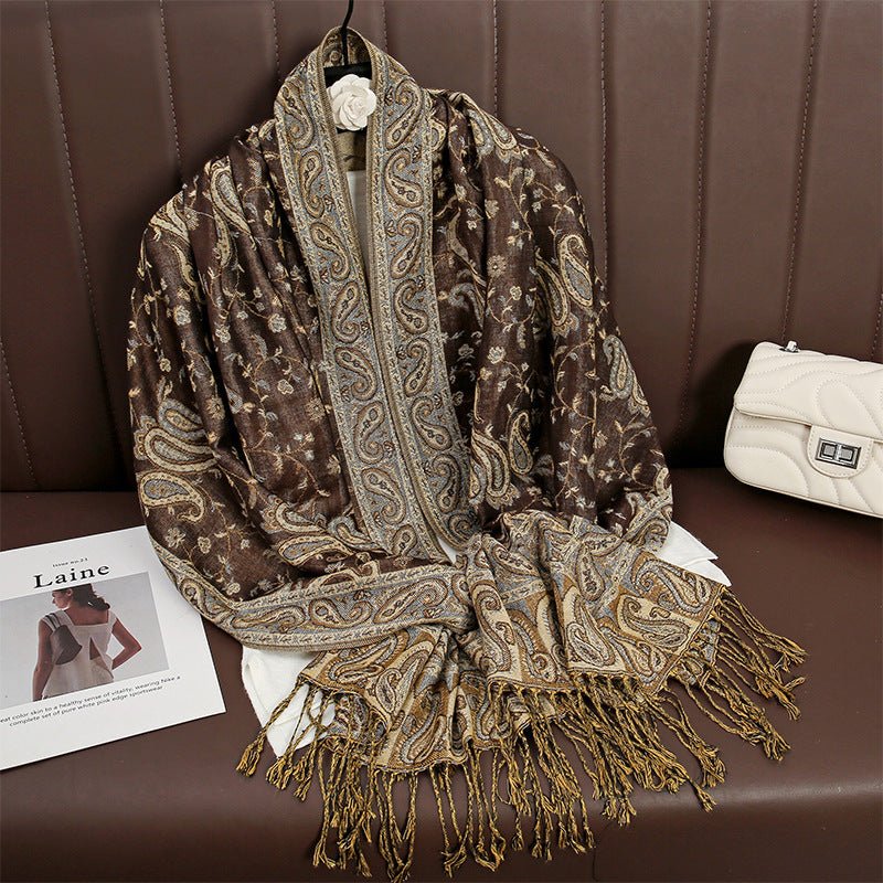 Exclusive Women's Printed Warm Scarf — No 12 Color — Size 70x180 — Alternate View 21