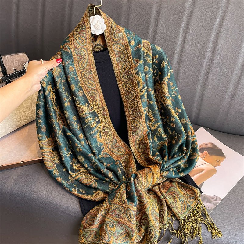Exclusive Women's Printed Warm Scarf — No 12 Color — Size 70x180 — Alternate View 26