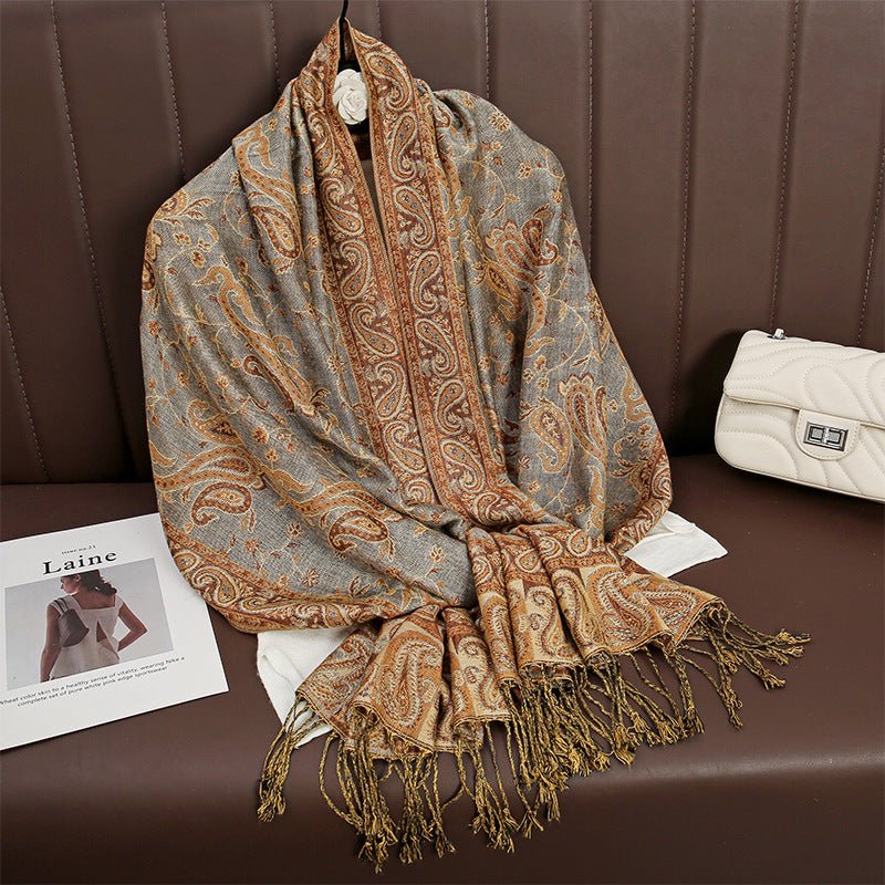Exclusive Women's Printed Warm Scarf — No 12 Color — Size 70x180 — Alternate View 11
