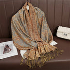 Exclusive Women's Printed Warm Scarf — No 12 Color — Size 70x180 — Alternate View 11