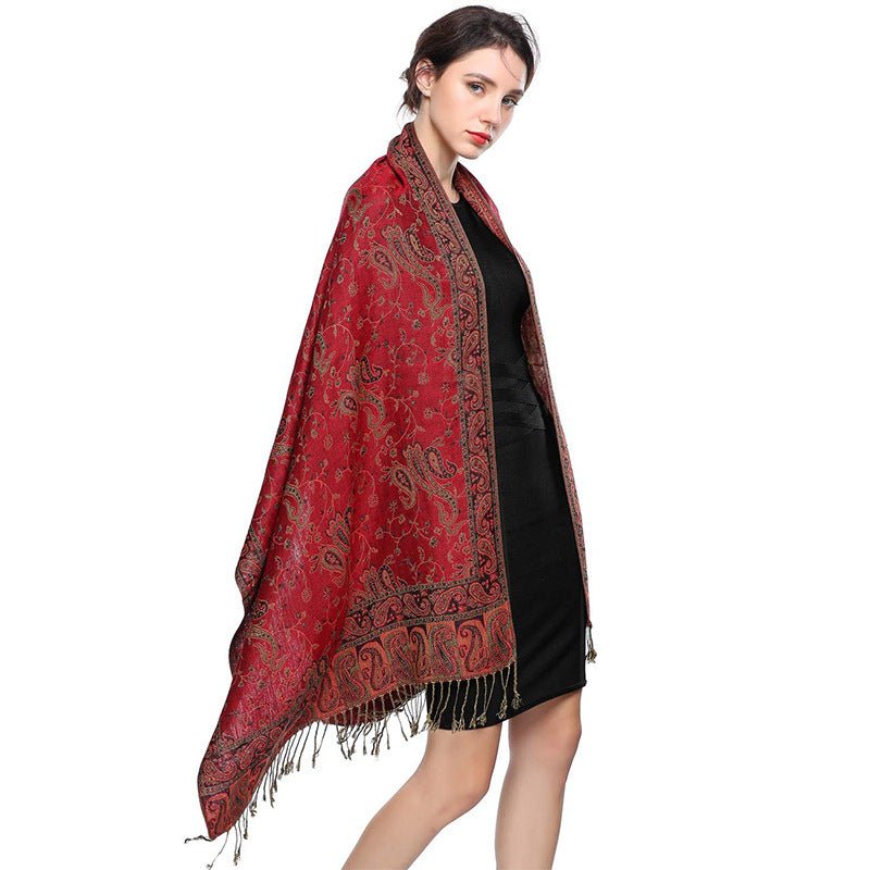 Exclusive Women's Printed Warm Scarf — No 12 Color — Size 70x180 — Alternate View 32