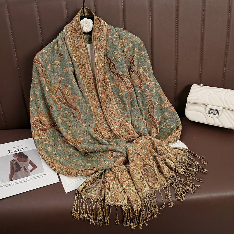 Exclusive Women's Printed Warm Scarf — No 12 Color — Size 70x180 — Alternate View 12