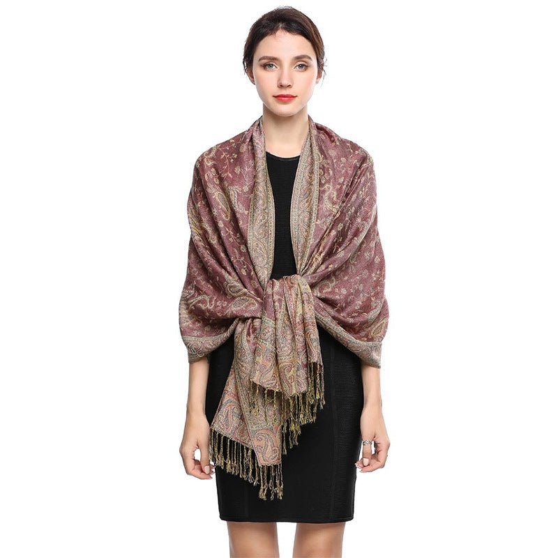 Exclusive Women's Printed Warm Scarf — No 12 Color — Size 70x180 — Alternate View 34