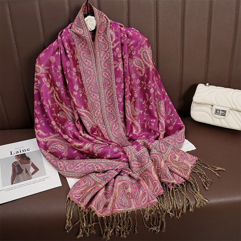 Exclusive Women's Printed Warm Scarf — No 12 Color — Size 70x180 — Alternate View 16