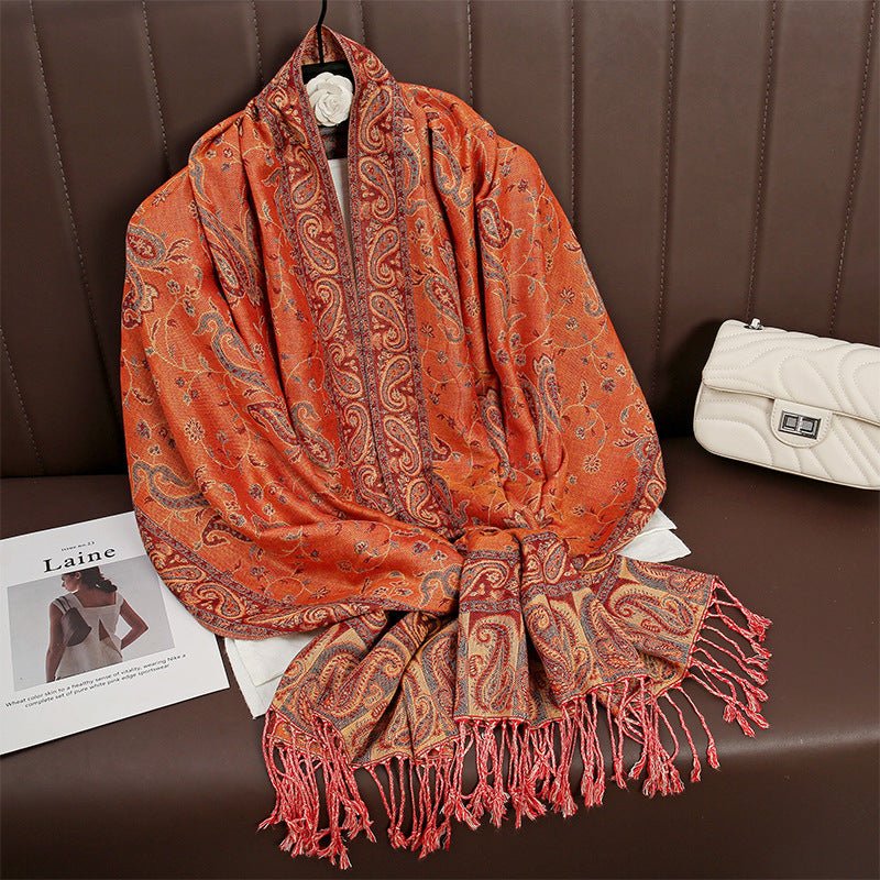 Exclusive Women's Printed Warm Scarf — No 12 Color — Size 70x180 — Alternate View 13