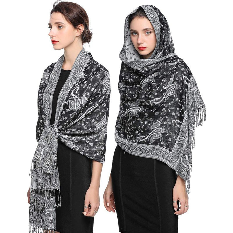 Exclusive Women's Printed Warm Scarf — No 12 Color — Size 70x180 — Alternate View 29