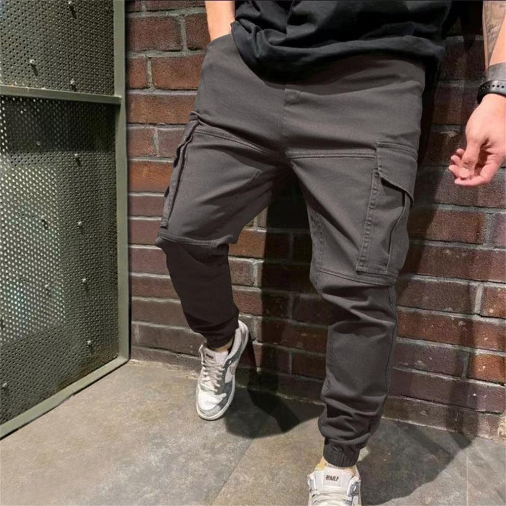 Exclusive Cargo pants for casual fashion style — Army green — Size L — Side View
