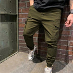 Exclusive Cargo pants for casual fashion style — Army green — Size L — Top View