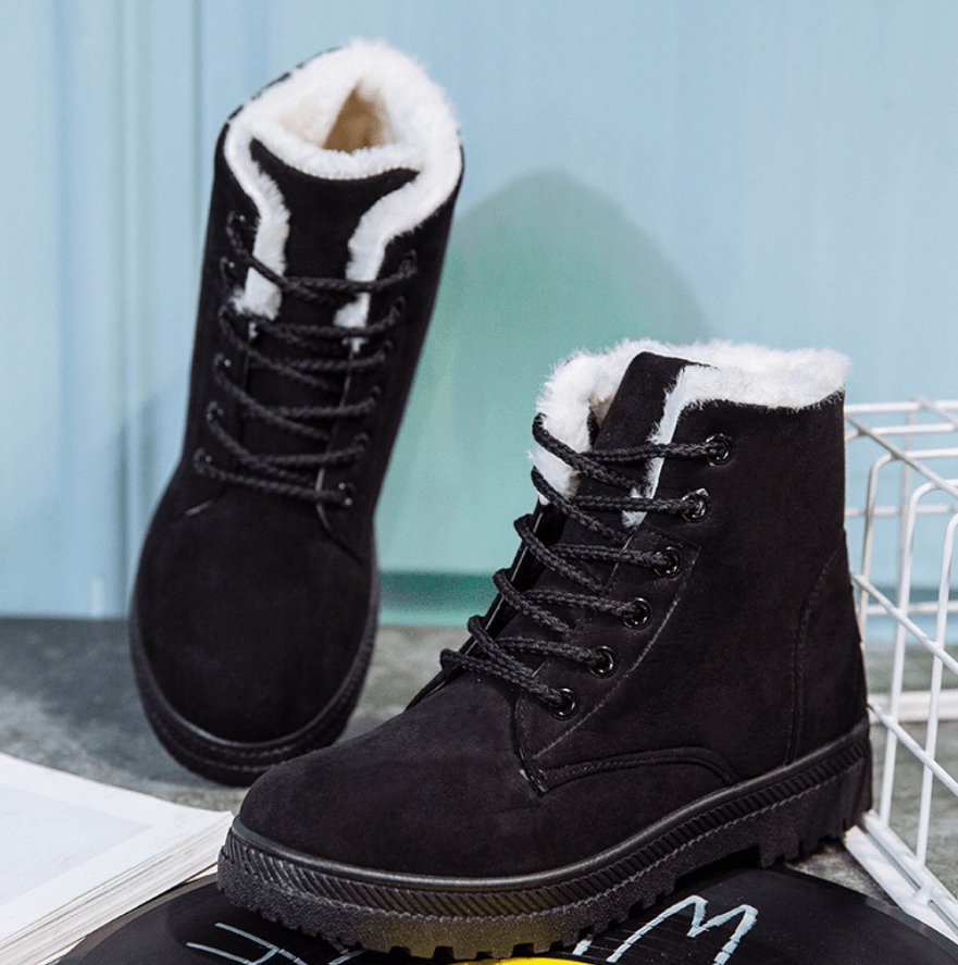 Exclusive Casual Cotton Shoes — Black — Size 35 — Side View
