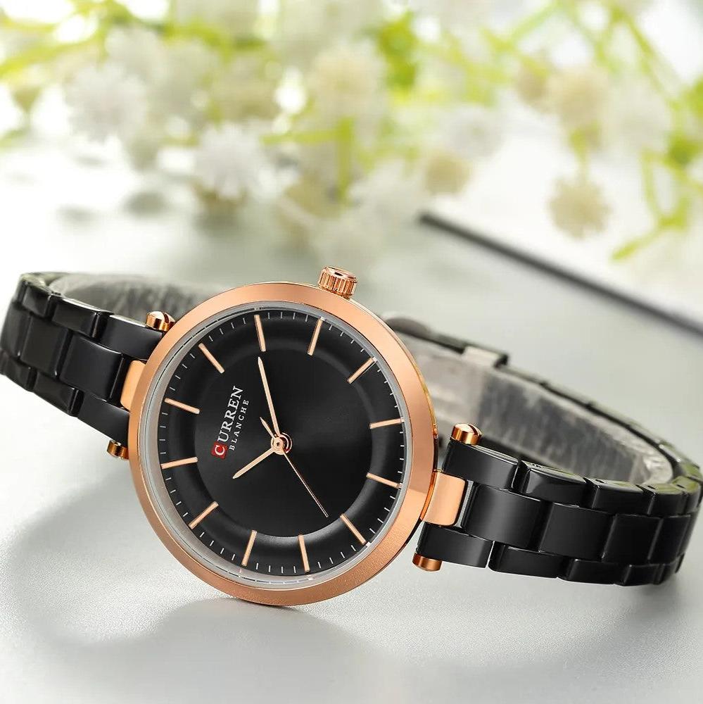 Exclusive Casual Fashion Women's Quartz Watch — Rose Shell Black — Alternate View 11