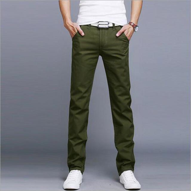 Exclusive Casual Pants Men Trousers — Black — Size 28 — Lifestyle View