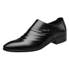 Exclusive Casual Pointed Toe Shoes | Stylish & Comfortable — Brown — Size Glossy — Width 48 — Back View