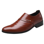 Exclusive Casual Pointed Toe Shoes | Stylish & Comfortable — Brown — Size Glossy — Width 48 — Alternate View 7