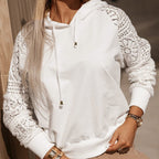 Exclusive Casual Style Lace Stitching Sweatshirt — LC25317331 P1 — Size L — Front View