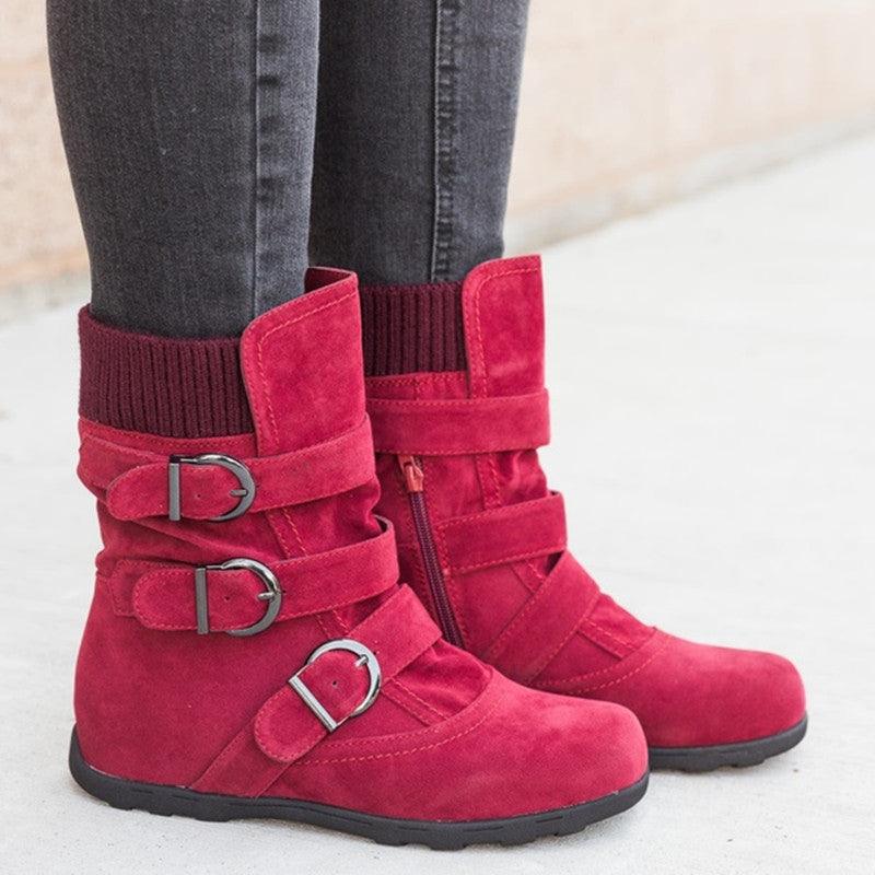Exclusive Casual Winter Boots Strap Buckle Shoes — Black — Size 35 — Alternate View 9