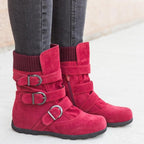 Exclusive Casual Winter Boots Strap Buckle Shoes — Black — Size 35 — Alternate View 9