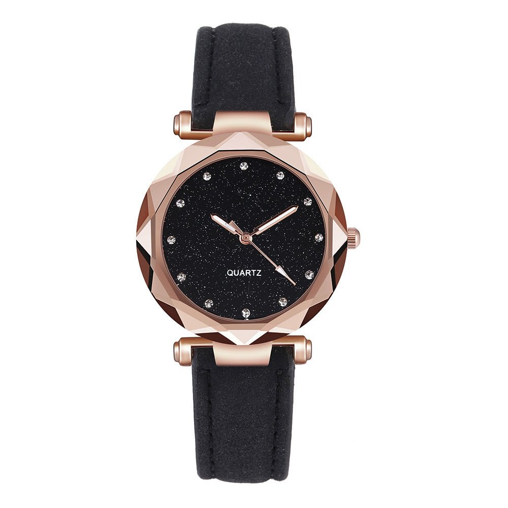 Exclusive Casual Women Romantic Starry Sky Wrist Watch — Red — Alternate View 10