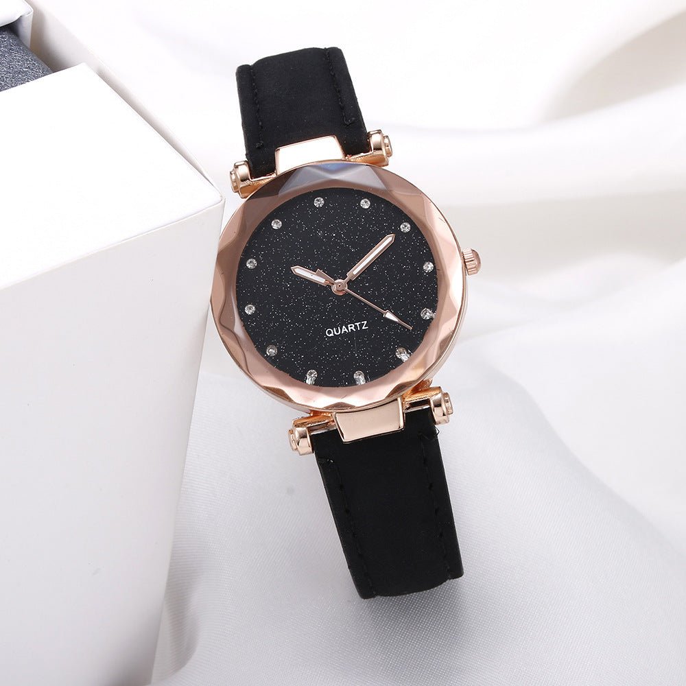 Exclusive Casual Women Romantic Starry Sky Wrist Watch — Red — Alternate View 18