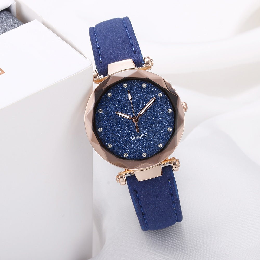 Exclusive Casual Women Romantic Starry Sky Wrist Watch — Red — Alternate View 12