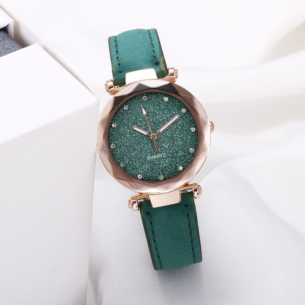 Exclusive Casual Women Romantic Starry Sky Wrist Watch — Red — Alternate View 17