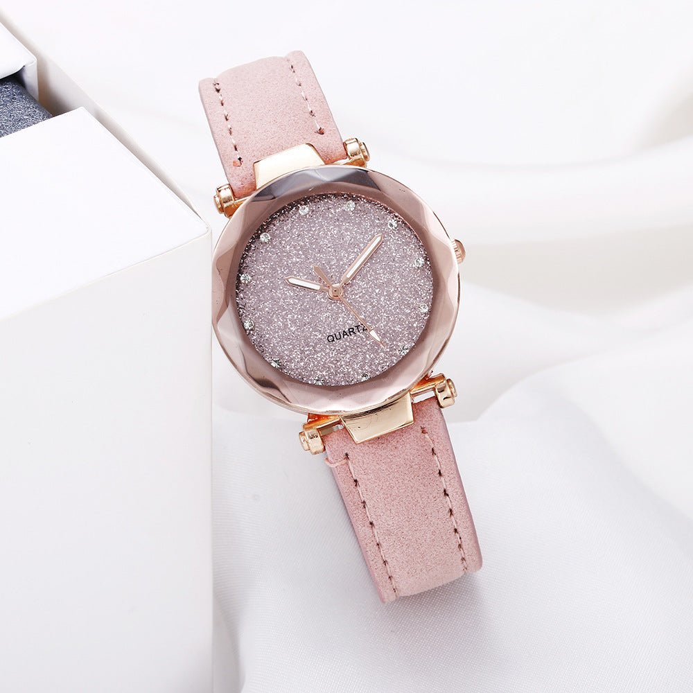 Exclusive Casual Women Romantic Starry Sky Wrist Watch — Red — Alternate View 13