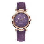 Exclusive Casual Women Romantic Starry Sky Wrist Watch — Red — Side View