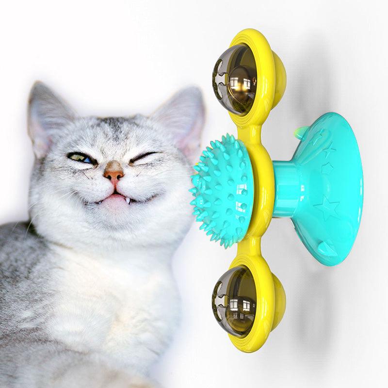 Exclusive Cat Rotating Windmill Multi-Function Toy — Black Balance car — Front View