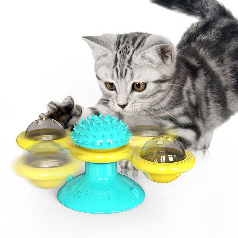 Exclusive Cat Rotating Windmill Multi-Function Toy — Black Balance car — Back View