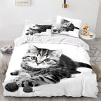 Exclusive Cat Series 3d Digital Printed Quilt Cover Three-piece Set — cat — Size 200x230cm — Alternate View 9
