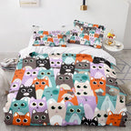 Exclusive Cat Series 3d Digital Printed Quilt Cover Three-piece Set — cat — Size 200x230cm — Alternate View 7